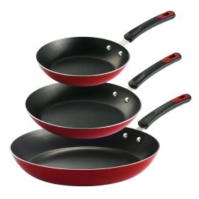 Tramontina Everyday 3 Pk Aluminum Nonstick Fry Pans Metallic Red