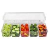 Condiment Server with 5 Removable Compartments Transparent Serving Tray Container with Lid