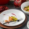 Splendor, White and Red Round 12-Piece Dinnerware Set