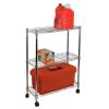 Oceanstar 3-Tier Shelving All-Purpose Utility Cart, Chrome