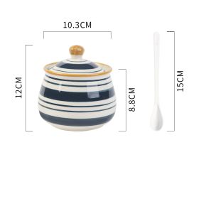 Household Kitchen Condiment Pot Ceramic Suit (Option: Large wind turbine)