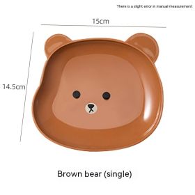 Thickened Bear Bone Dish Creative Drop-resistant Small Plate (Option: Brown Bear)