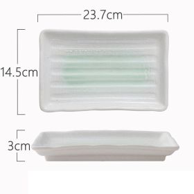 Antique Dessert Sushi Cold Dish Household Ceramic Underglaze Color (Option: 23.7x14.5x3cm)