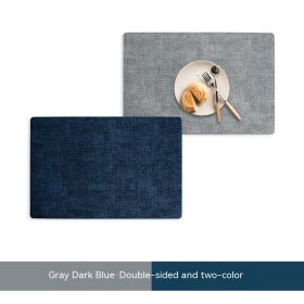 Simple Table Mat Leather Meal Waterproof And Heat Insulation (Option: Blue gray)