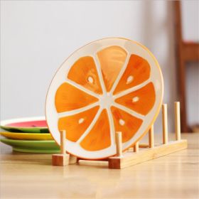 Household Ceramic Plate Creative Fruit 8 Inch (Option: Orange plate)